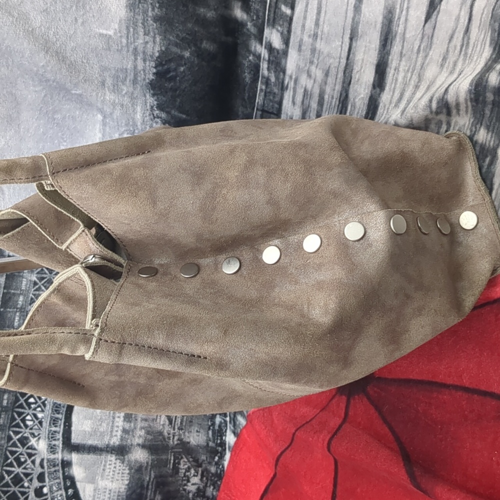 Hammitt Oliver Suede Grommet Stud Pewter/Metallic Tote Bag - Picture 5 of 15